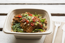 Chicken Katsu Curry with Chinese Spiced Rice and Rocket