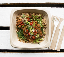 Chicken Katsu Curry with Chinese Spiced Rice and Rocket